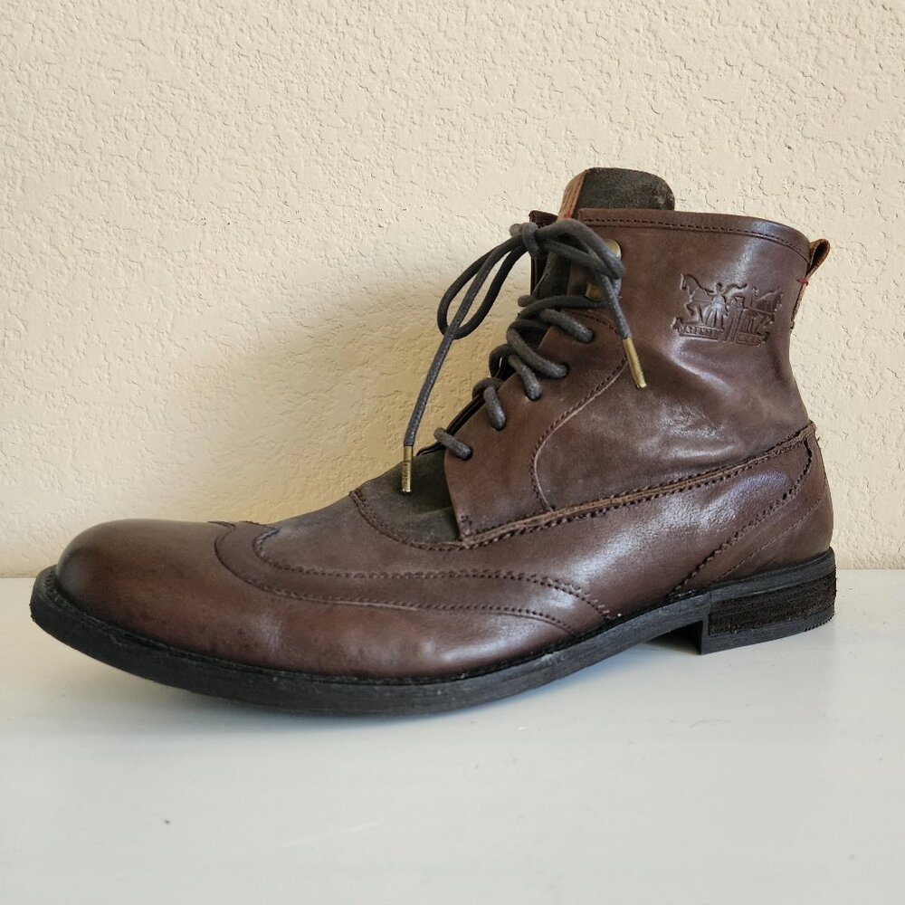 Levi's Mens Combat Boots - Brown - Size 12